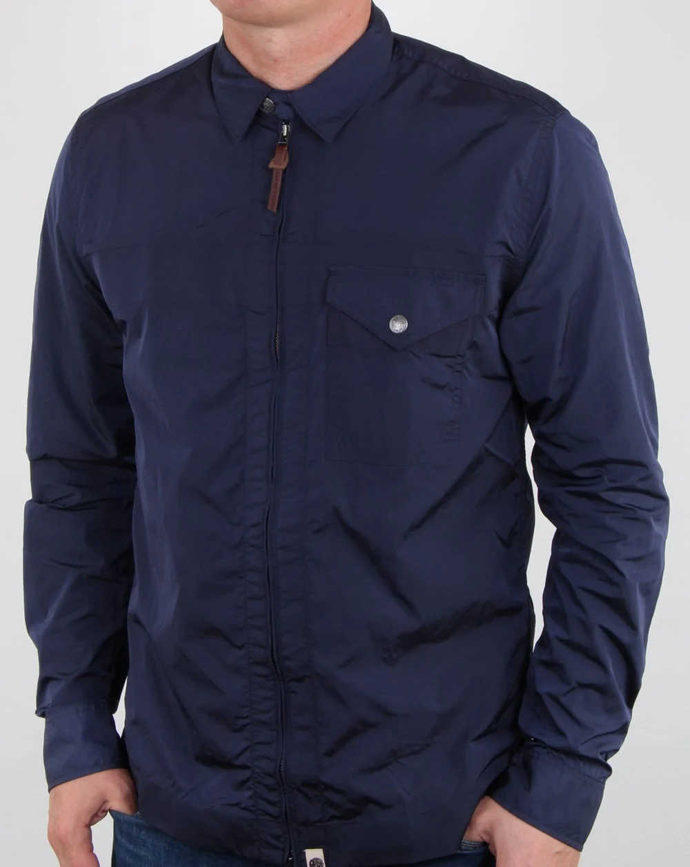 Pretty Green Kaiser Zip Jacket Navy - Image 2
