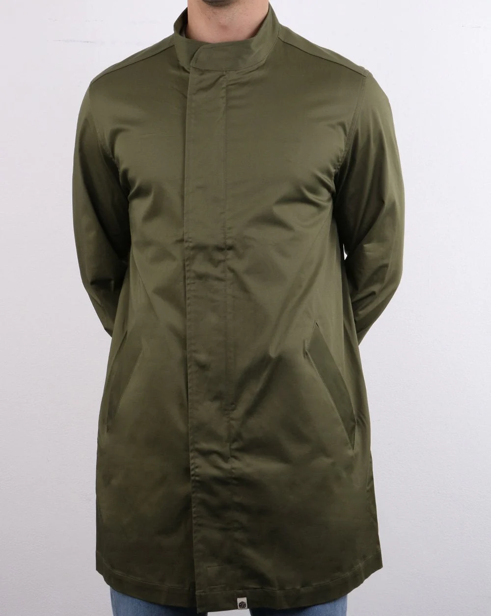 Pretty Green Kayman Collarless Mac Green - Image 2