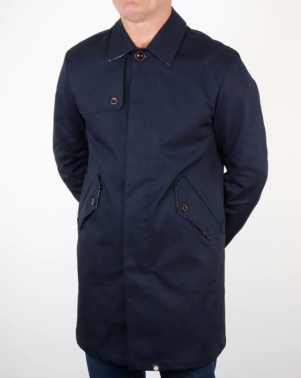 Pretty Green Layton Mac Navy - Image 3