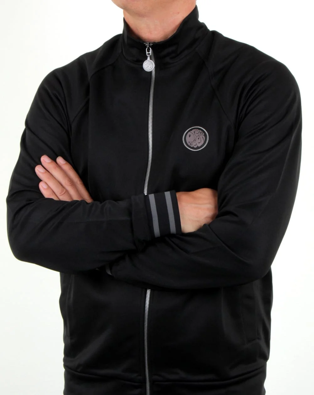 Pretty Green Milner Track Top Black - Image 3
