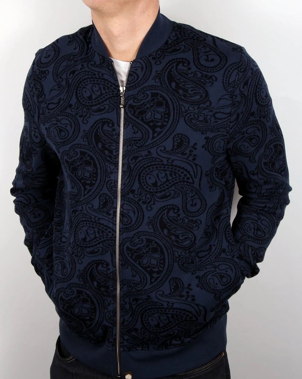 Pretty Green Naseby Track Top Navy - Image 2