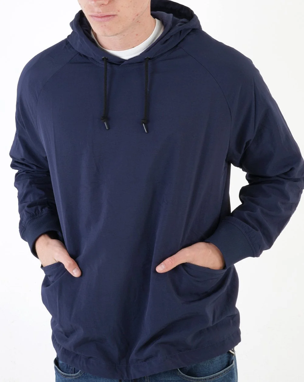 Pretty Green Nylon Ripstop Hoody Navy - Image 3