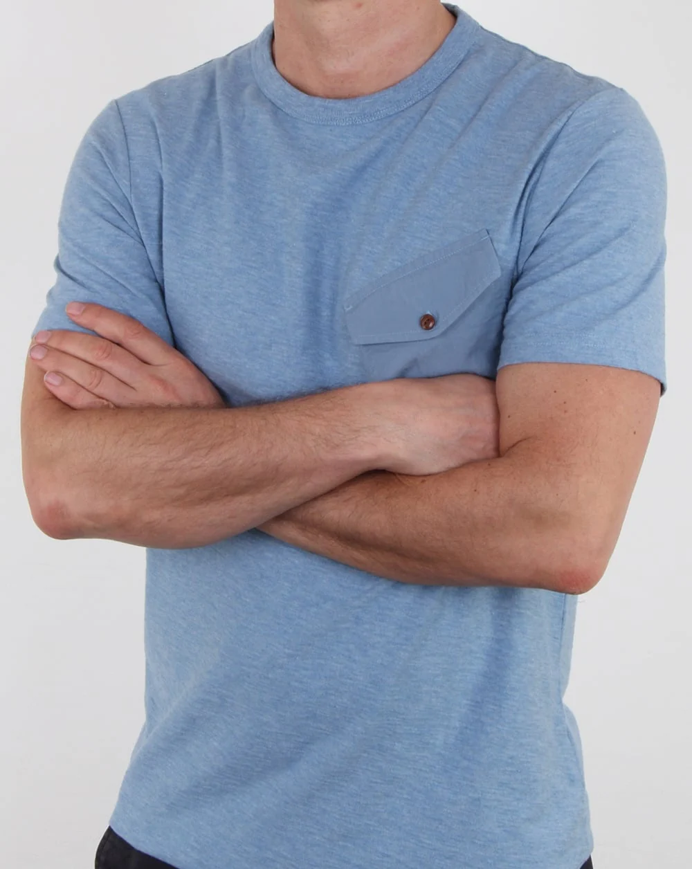 Pretty Green Ockham T Shirt Blue - Image 3