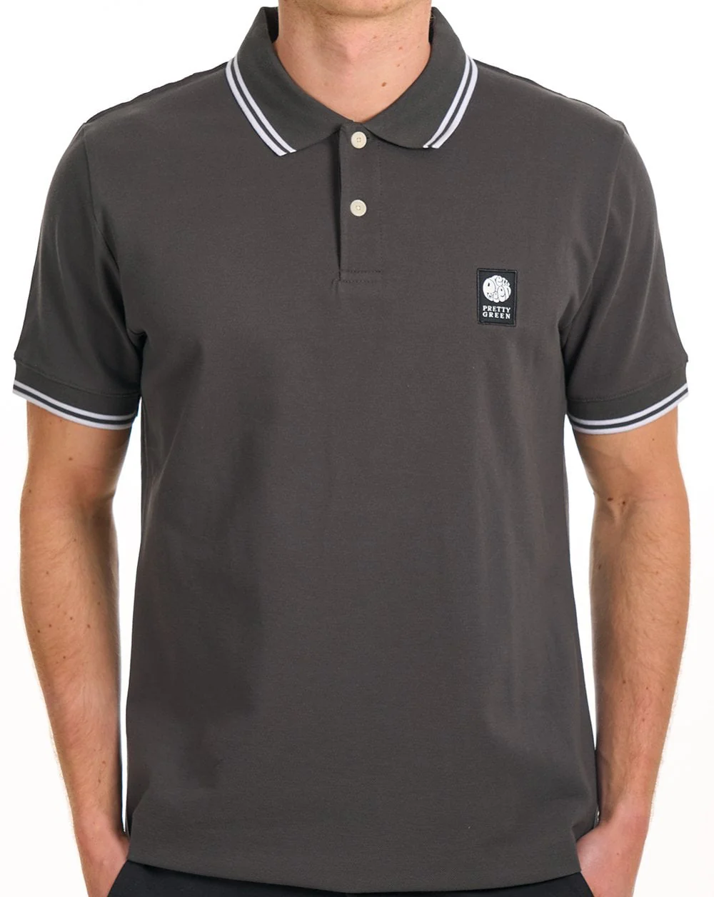 Pretty Green Rayner Polo Shirt Charcoal