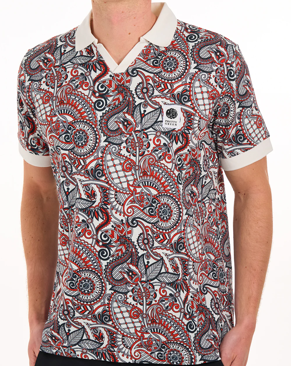 Pretty Green Resonance Printed Polo Multi - Image 2