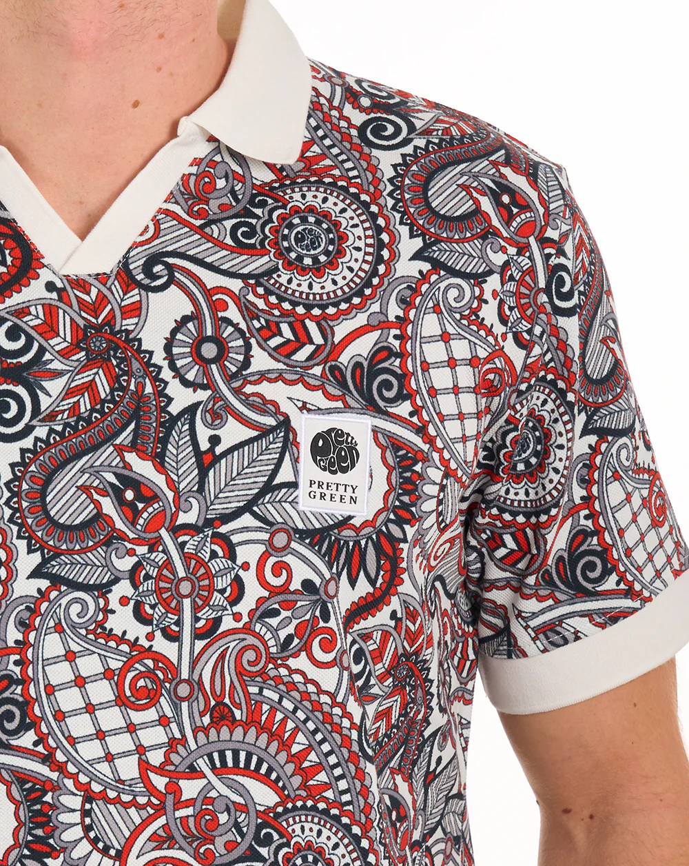 Pretty Green Resonance Printed Polo Multi - Image 3