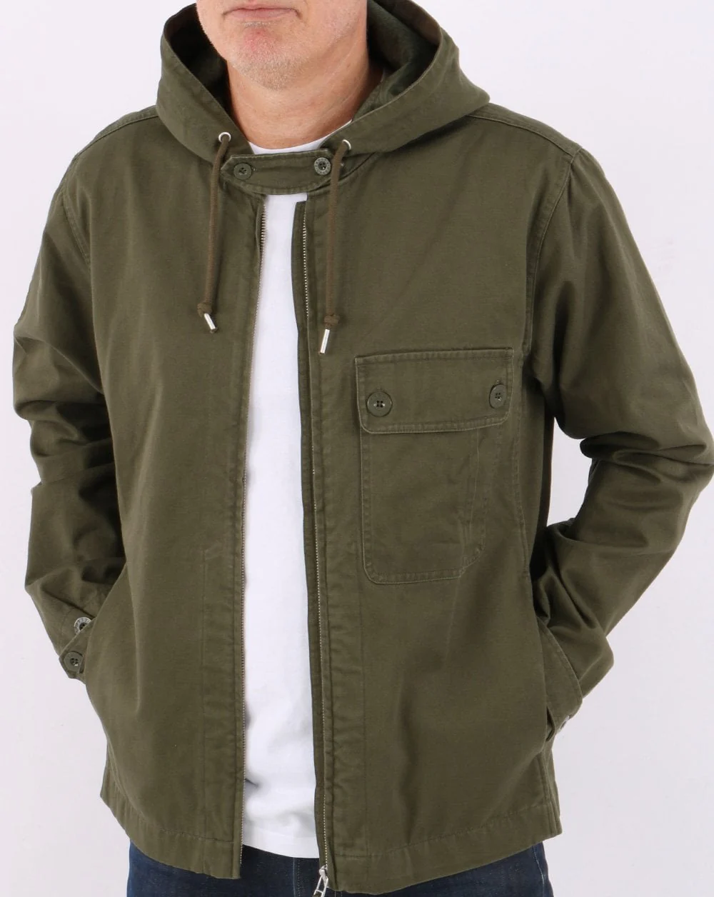 Pretty Green Sigma Cotton Jacket Khaki - Image 2