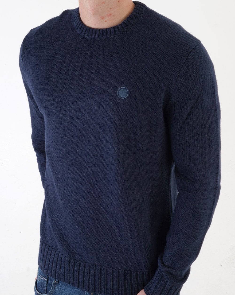 Pretty Green Standards Knitted Jumper Navy - Image 2