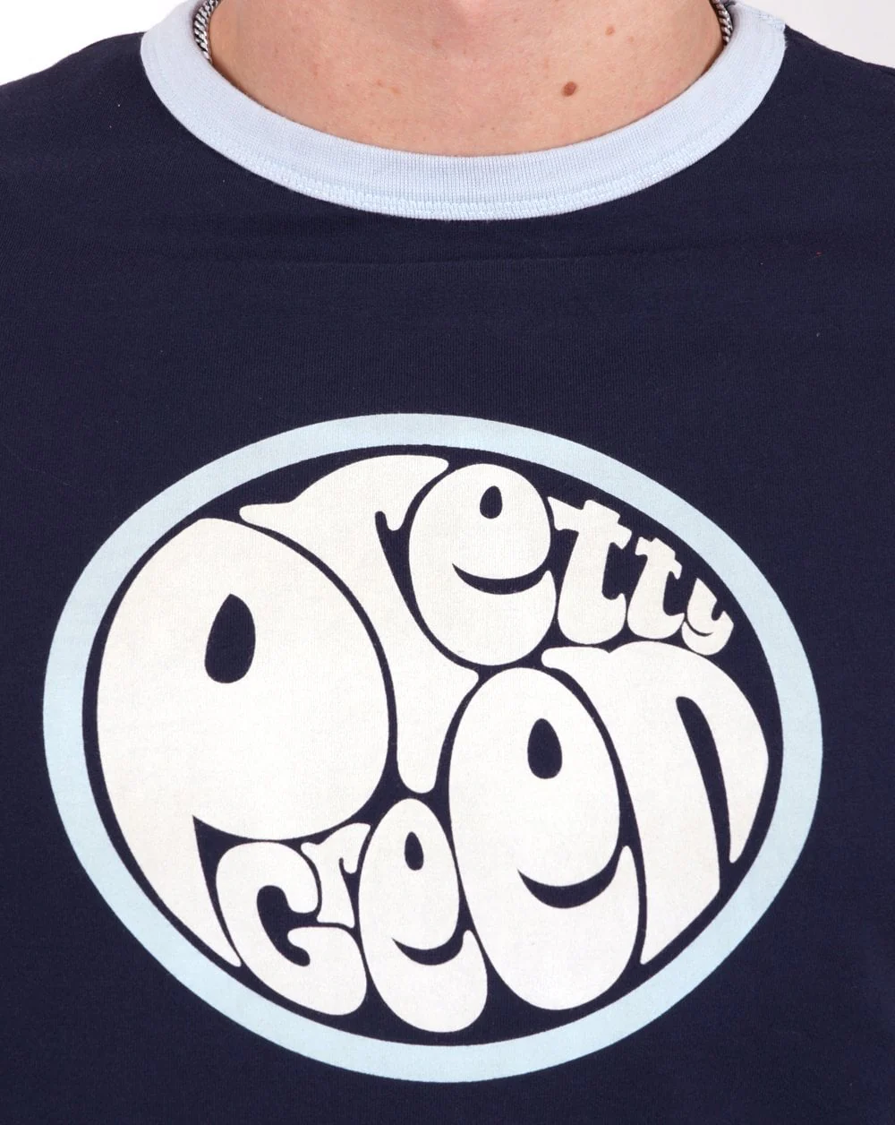 Pretty Green Tilby Print Logo T-shirt Navy - Image 2
