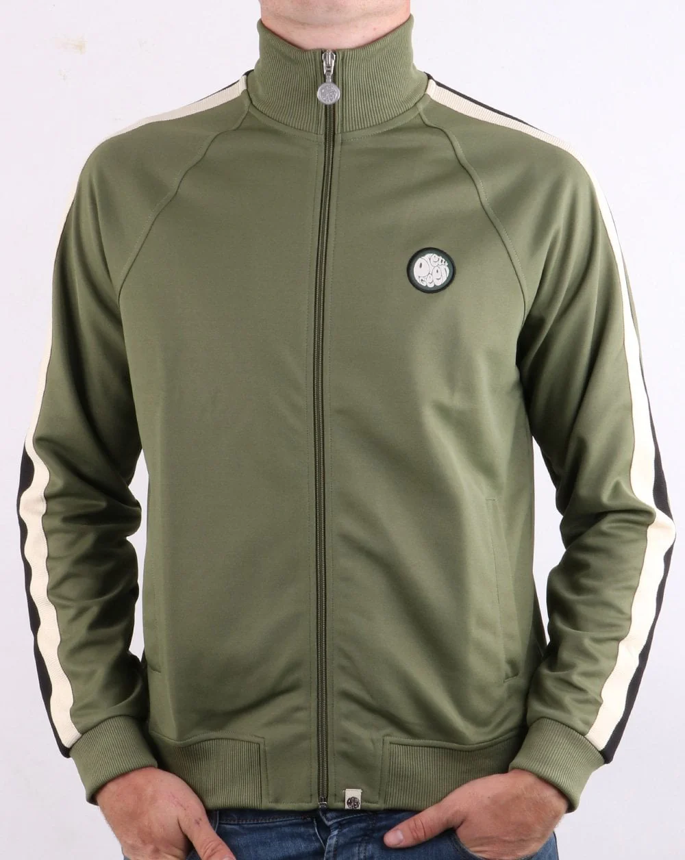 Pretty Green Tilby Track Top Khaki - Image 2