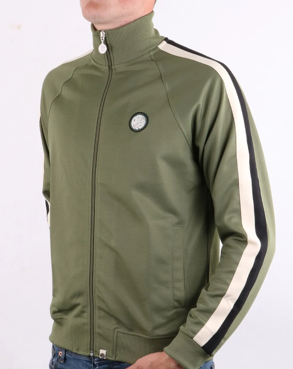 Pretty Green Tilby Track Top Khaki - Image 5