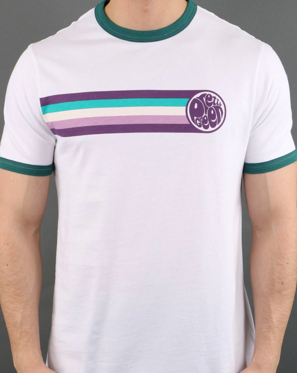 Pretty Green Timor Ringer Tee White - Image 4