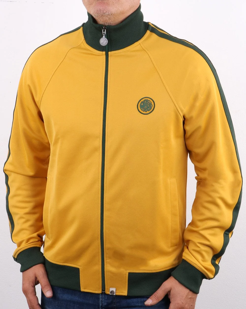 Pretty Green Waring Contrast Panel Track Top Yellow - Image 2