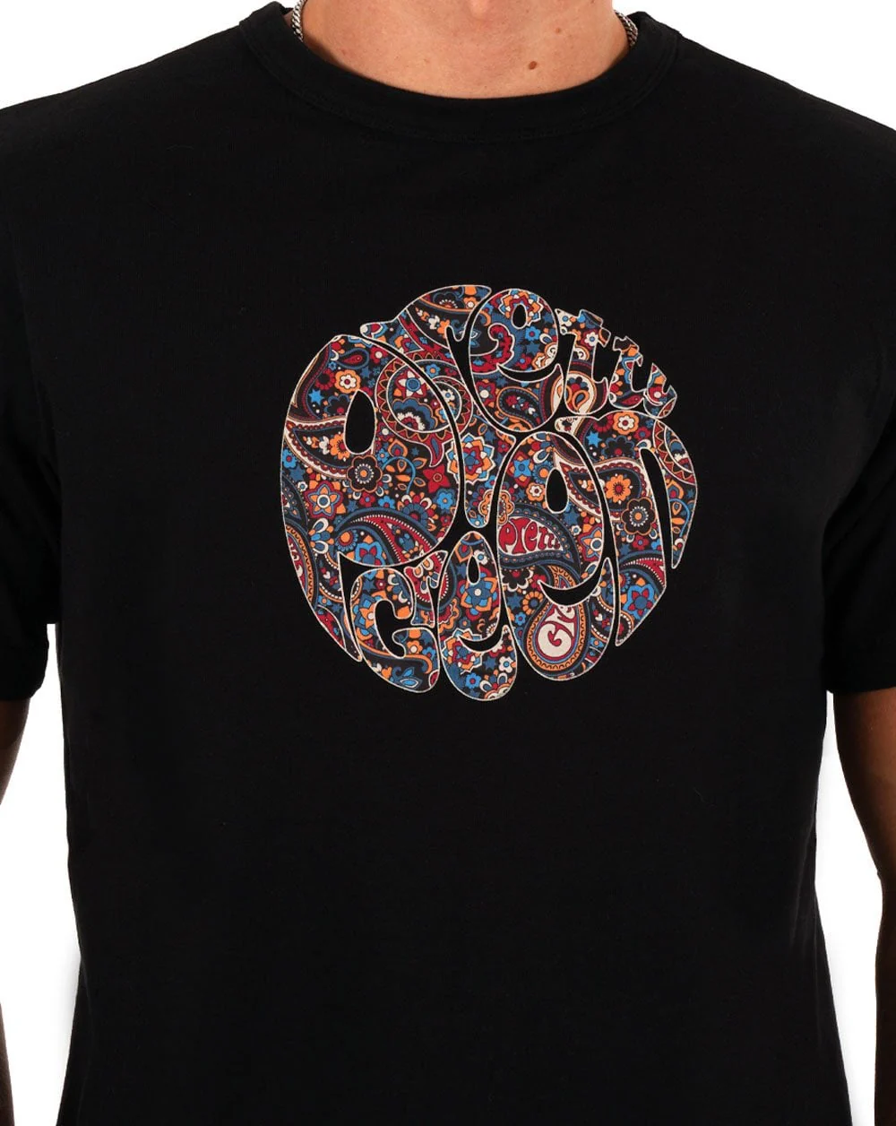 Pretty Green Wonderwall Paisley T-shirt Black - Image 2