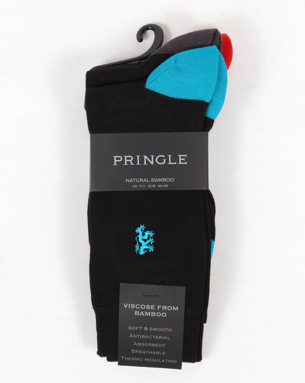 Pringle Bamboo Heel & Toe Socks Black