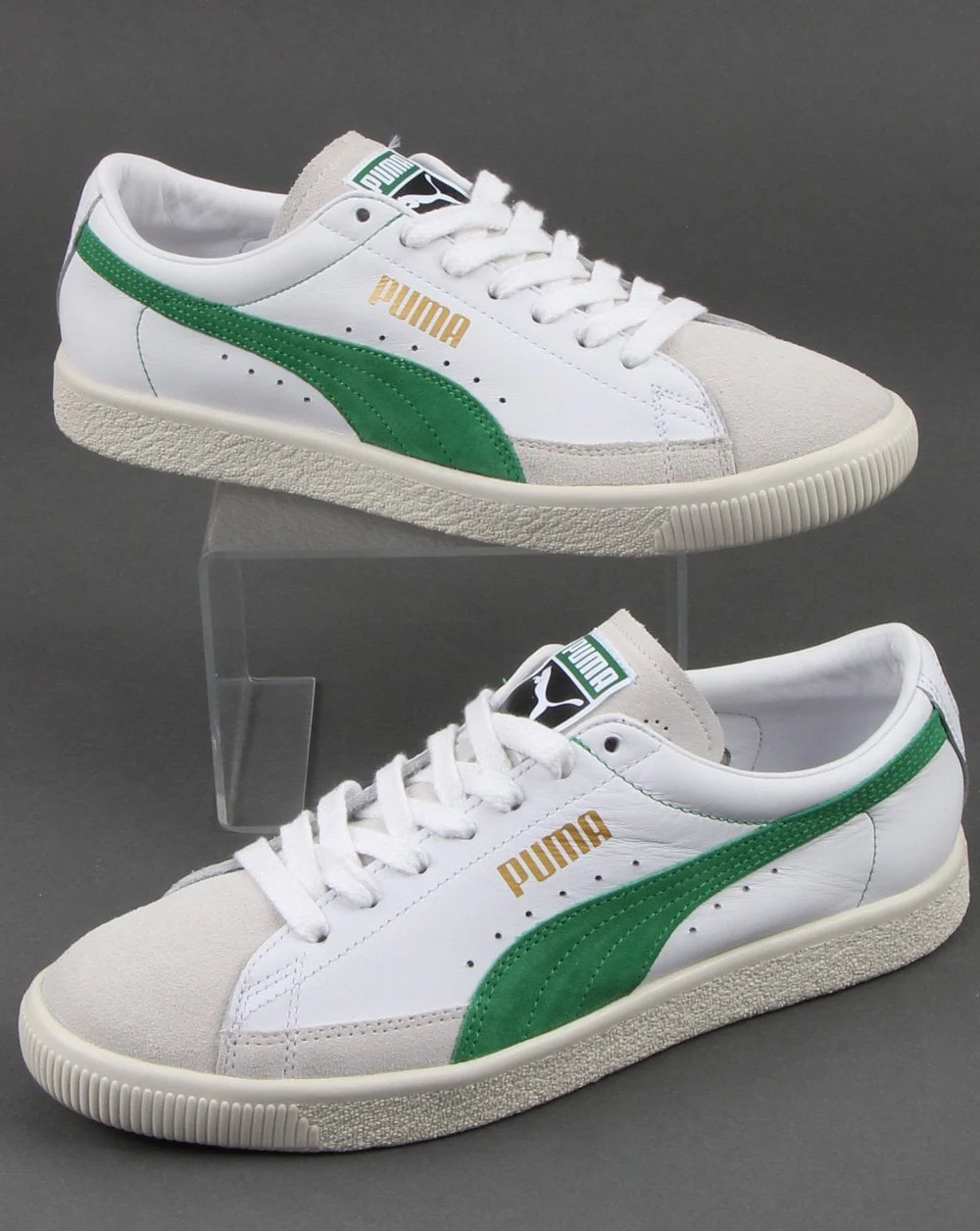 Puma Basket Trainer White/amazon Green - Image 2