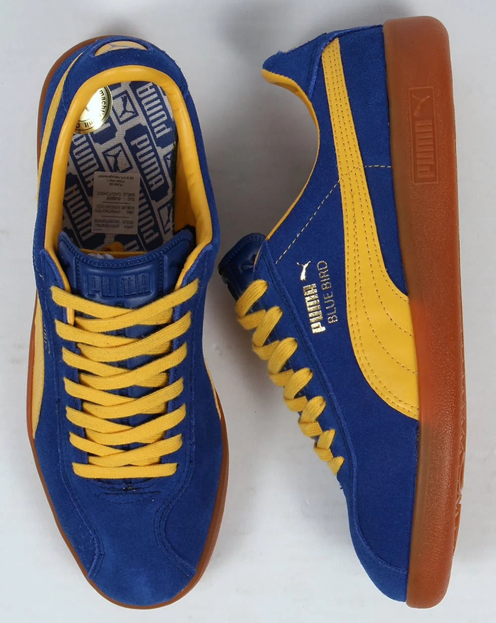 Puma Bluebird Trainers Blue/Yellow - Image 2