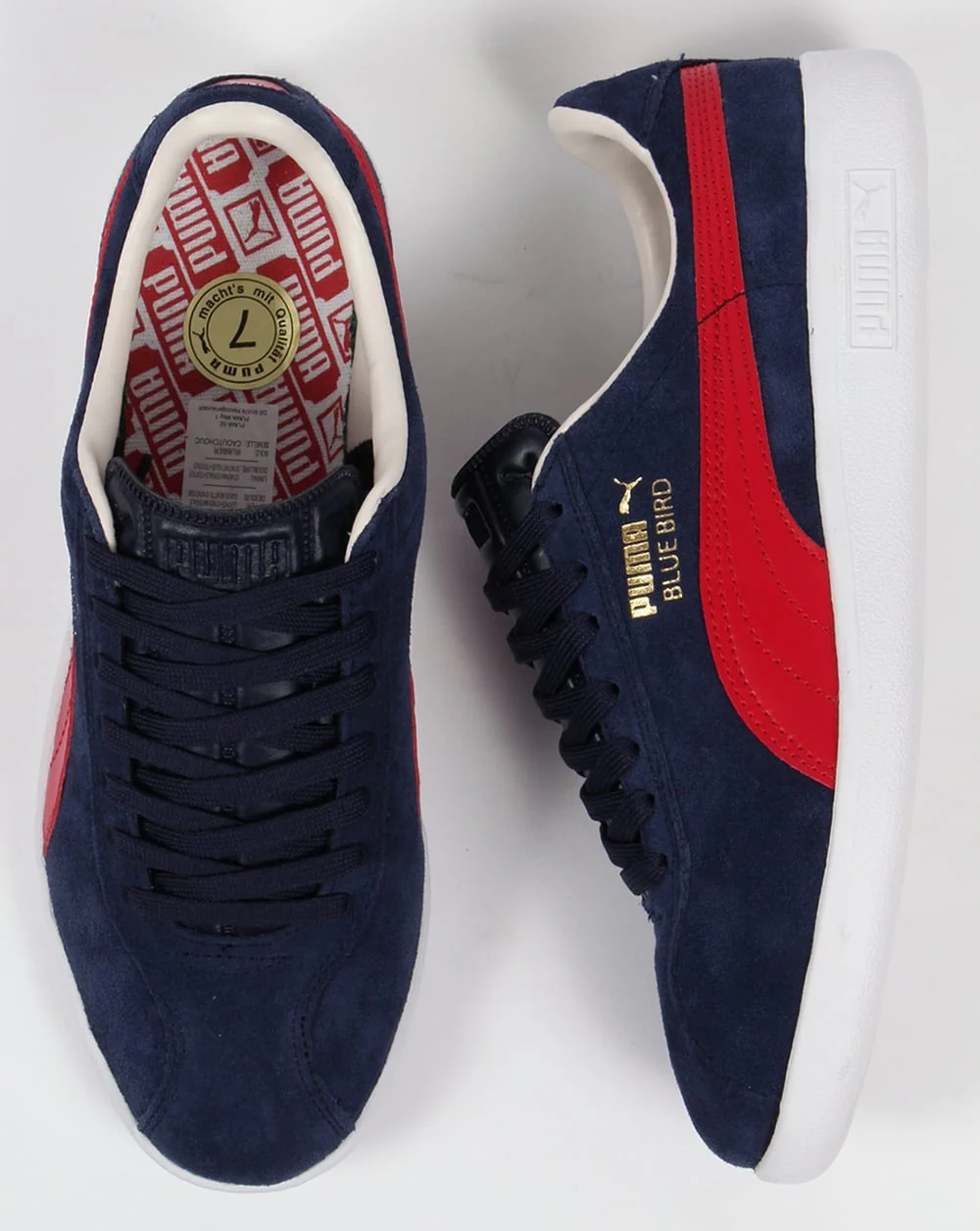 Puma Bluebird Trainers Navy/Red - Image 2