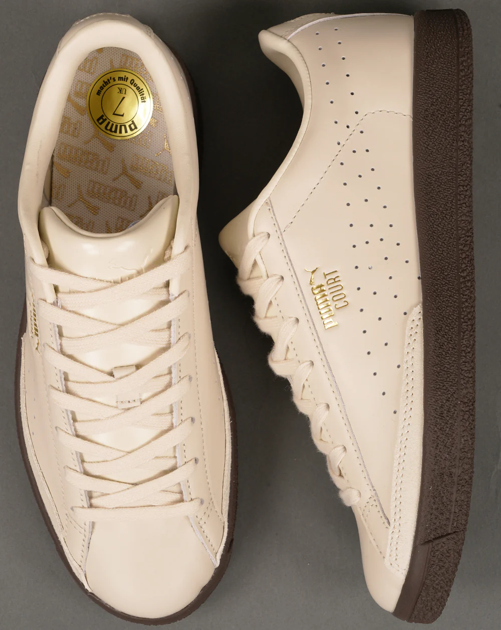 Puma Court Trainers Off White - Image 4