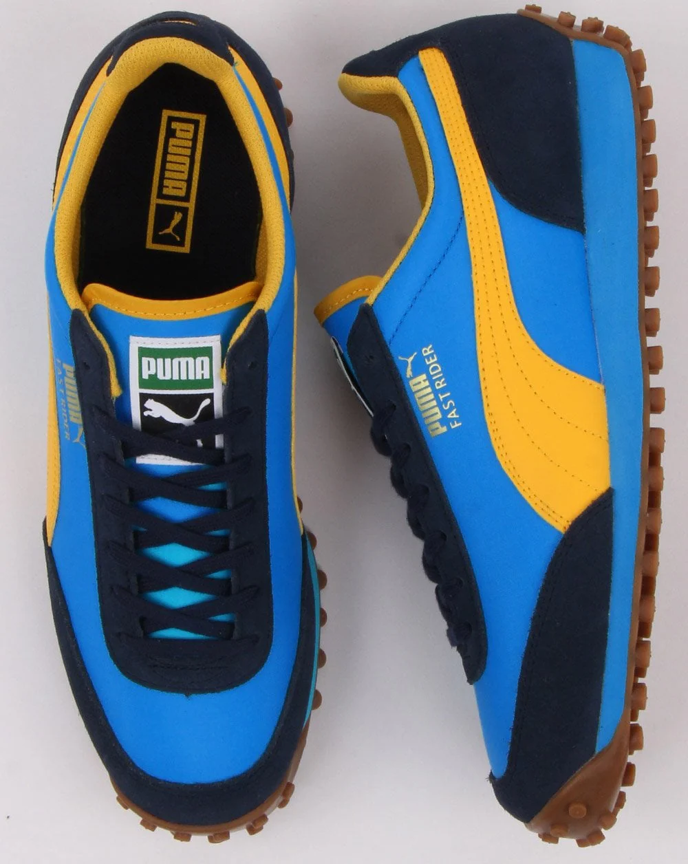 Puma Fast Rider Trainer Blue/Yellow - Image 2