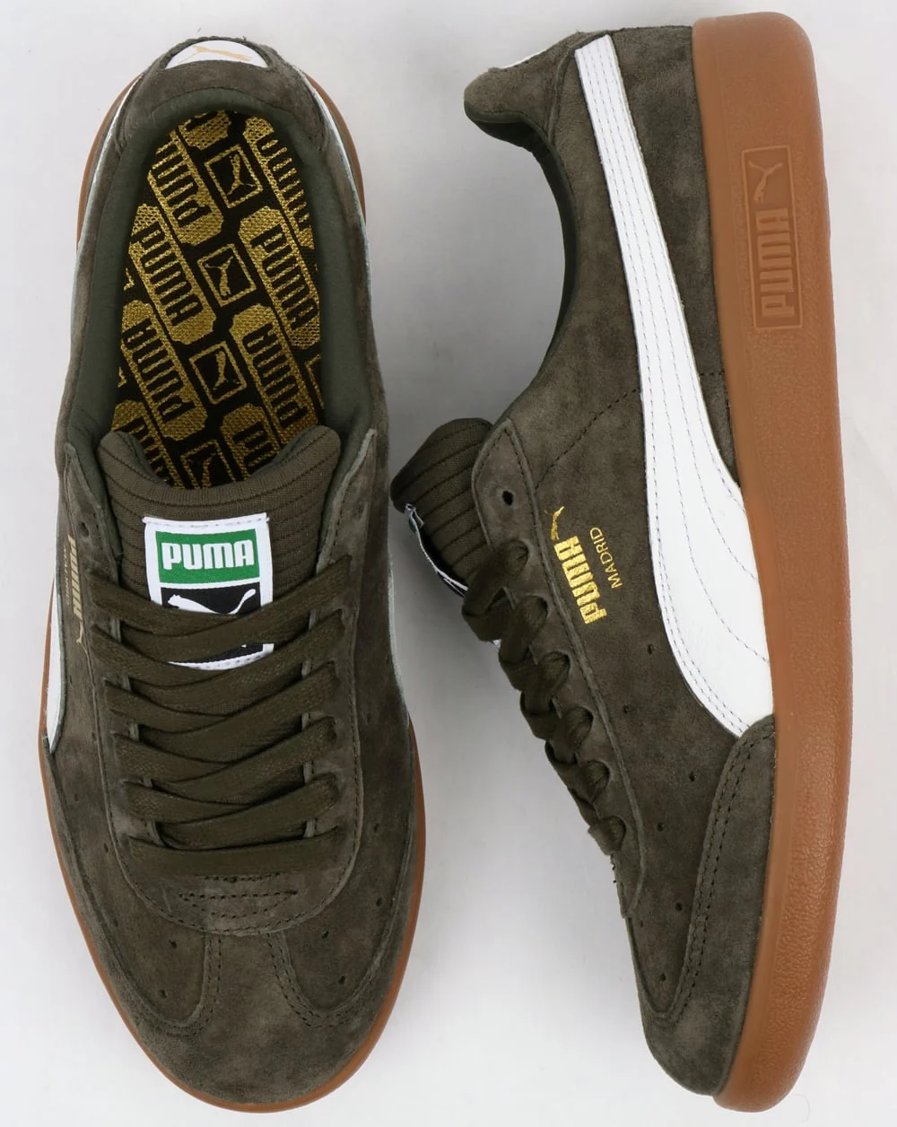 Puma Madrid Lux Trainers Olive Night/White - Image 2