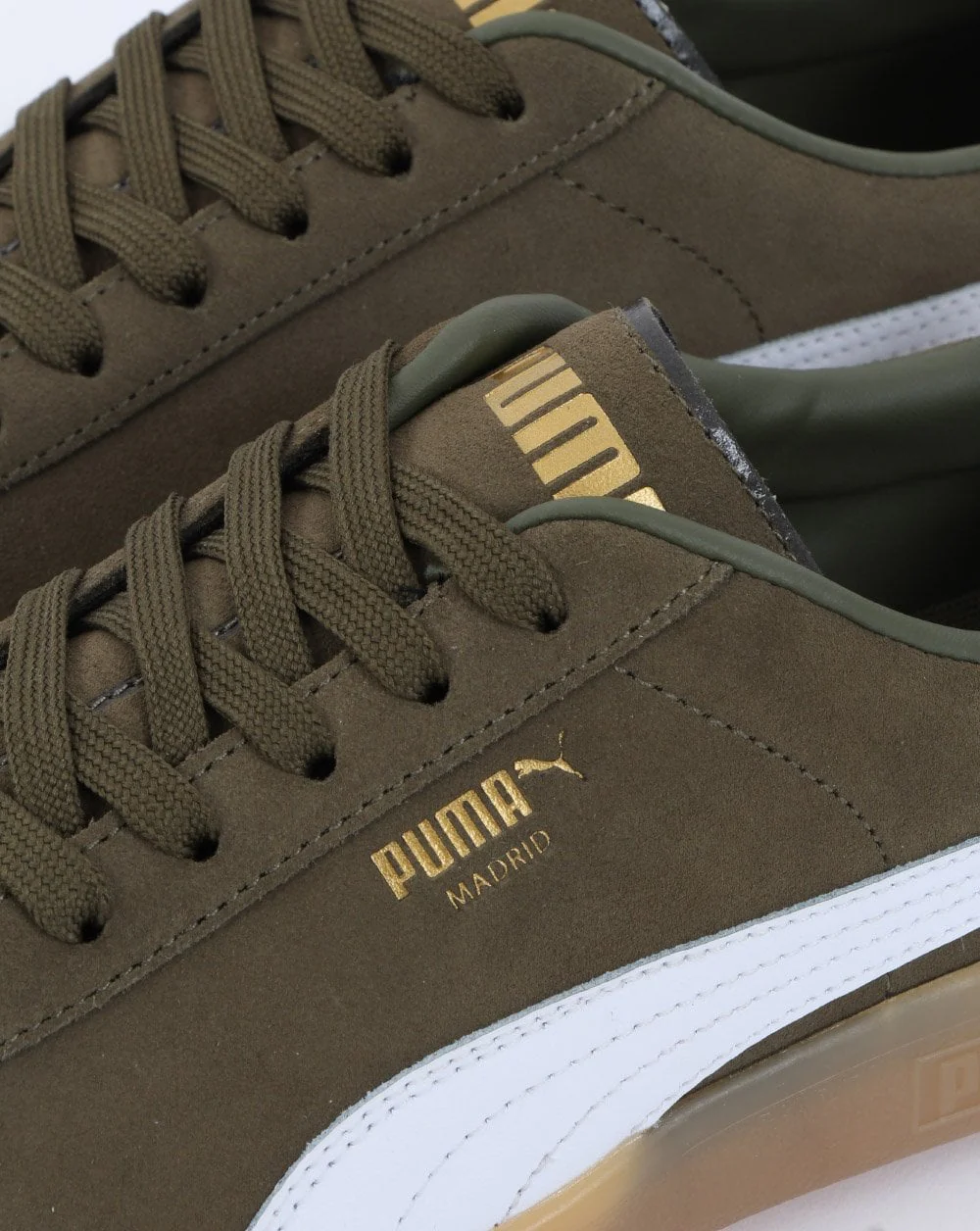 Puma Madrid Trainer Olive Green/white - Image 3