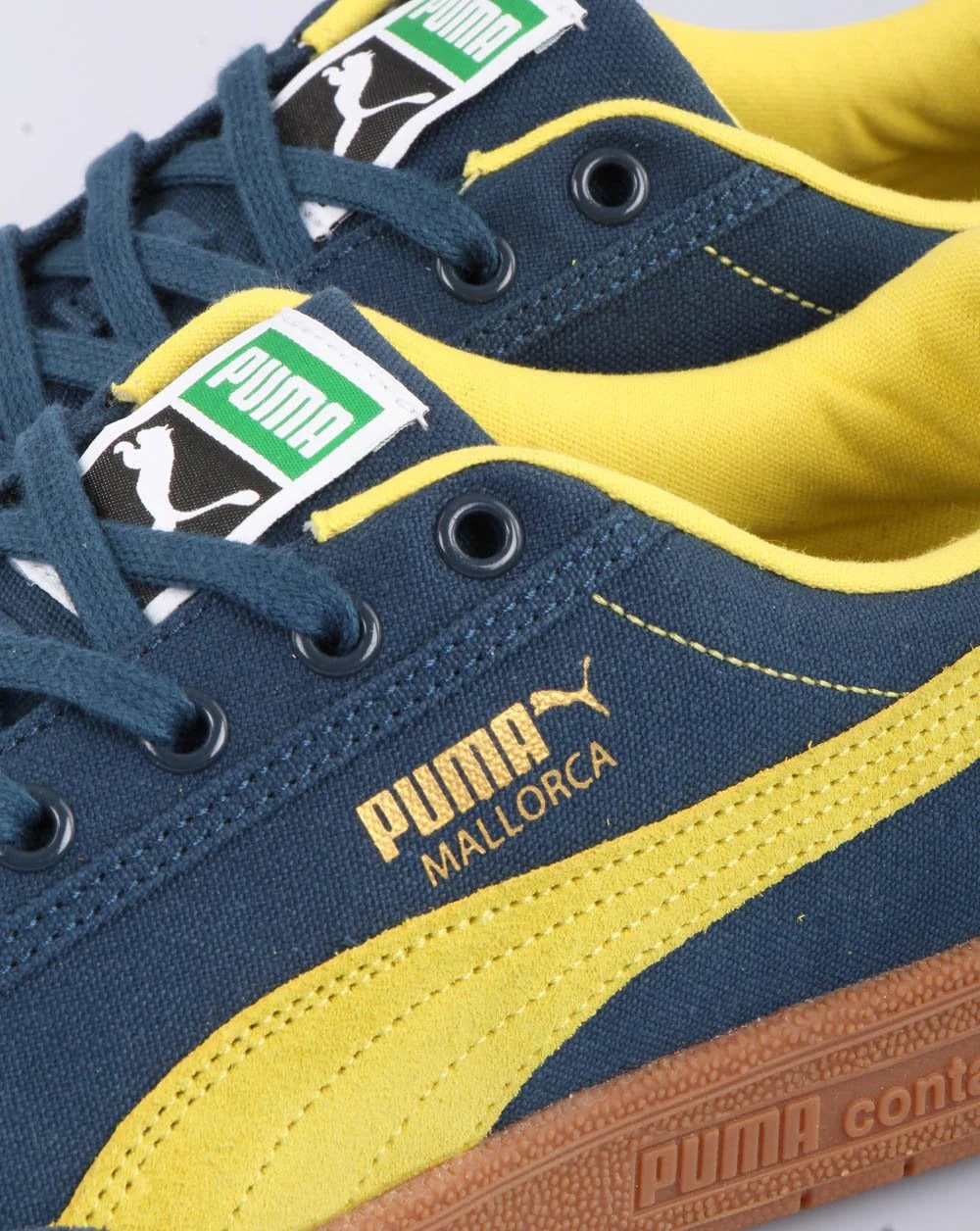 Puma Mallorca Trainer Navy/Fluro Yellow - Image 4