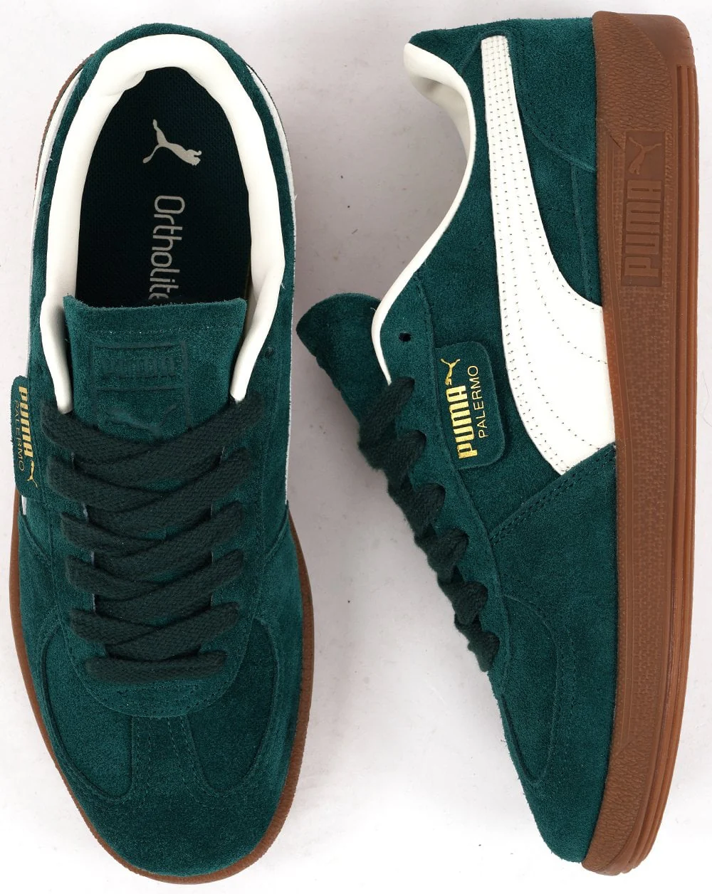 Puma Palermo Trainers Dark Myrtle/Warm White - Image 4