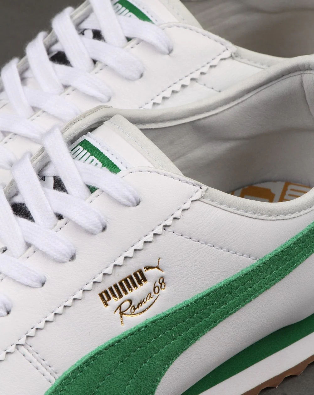 Puma Roma 68 Og Leather Trainer White/Green - Image 3