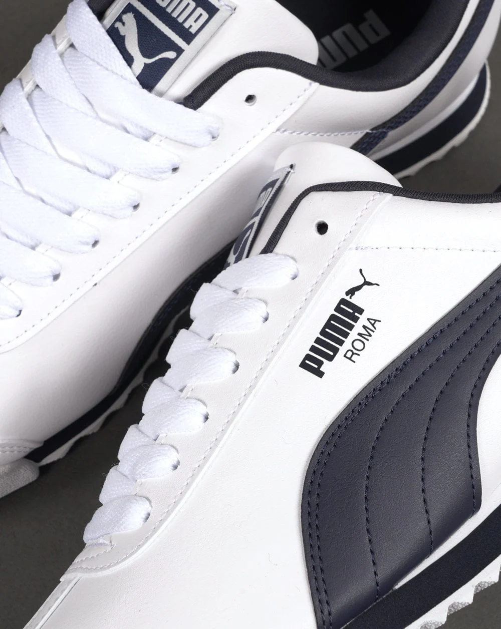 Puma Roma Trainer Exclusive White / DK Navy - Image 3