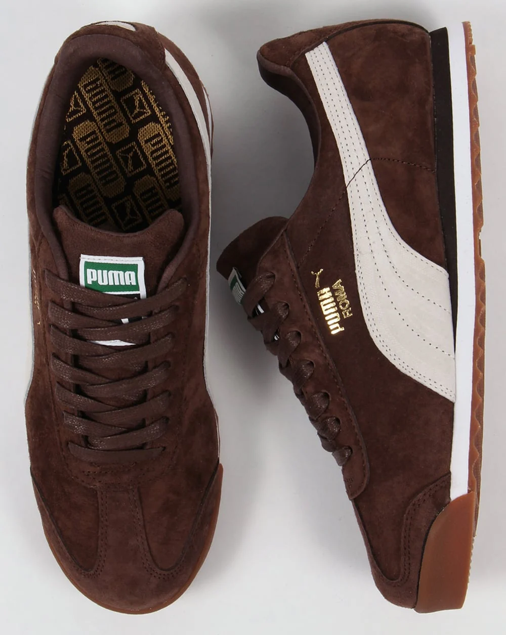 Puma Roma Trainers Brown/White - Image 2
