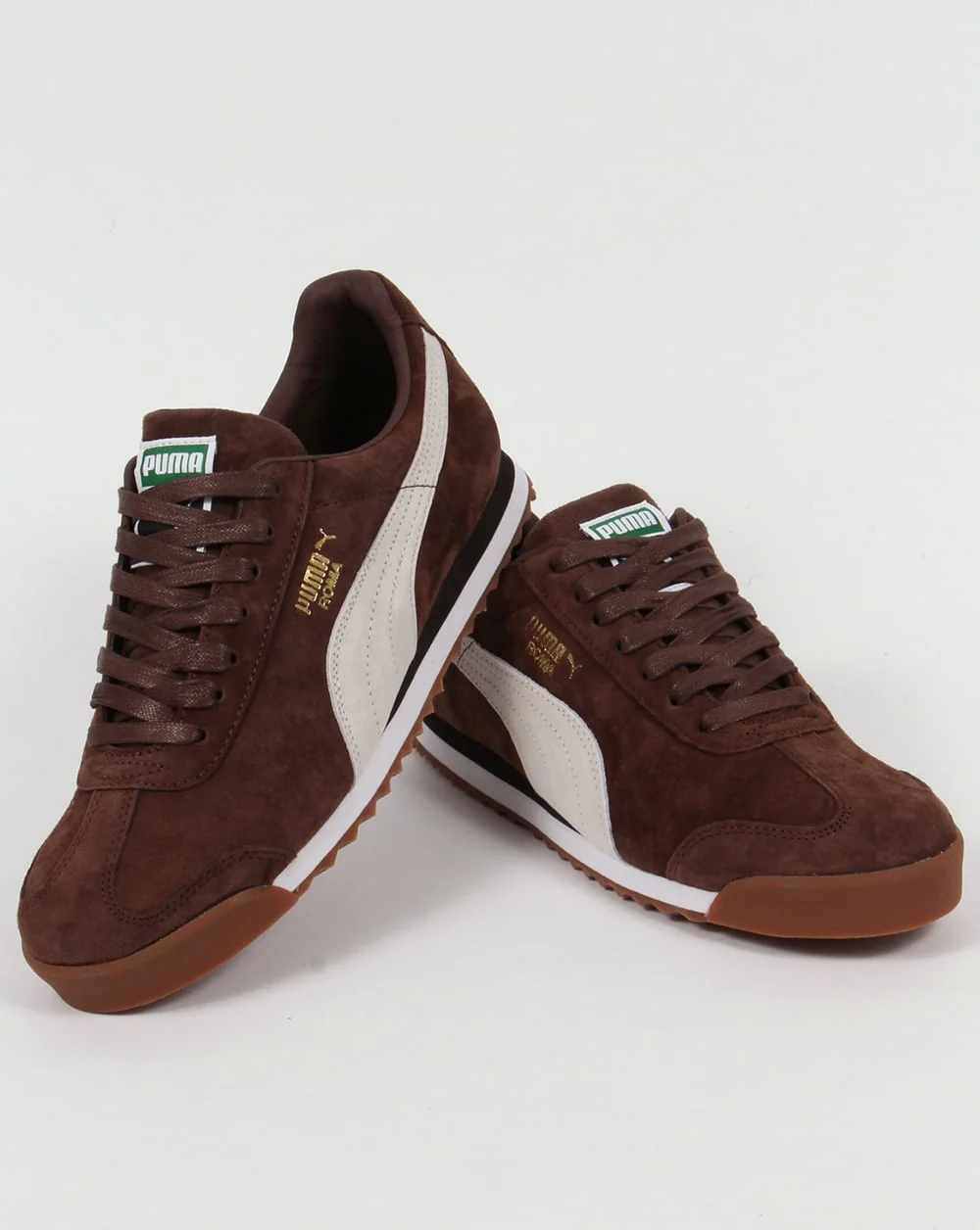 Puma Roma Trainers Brown/White - Image 3