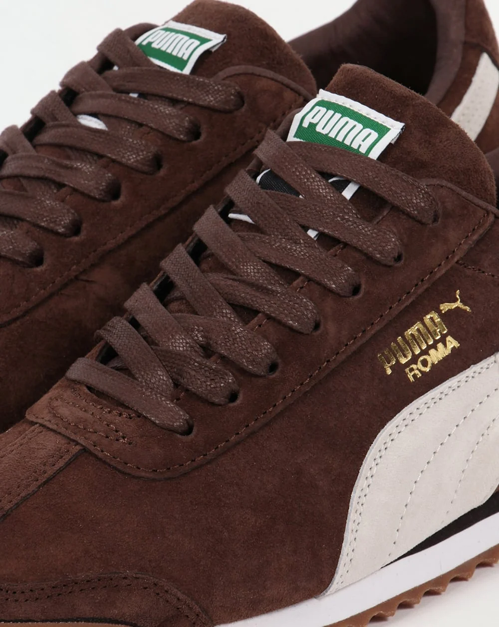 Puma Roma Trainers Brown/White - Image 4