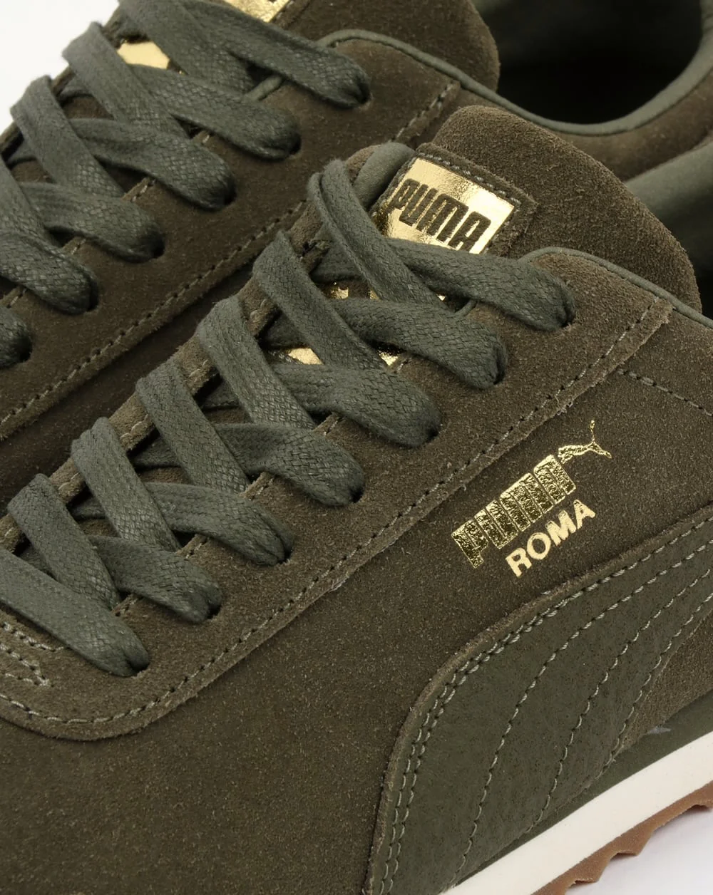 Puma Roma Trainers Premium Olive khaki - Image 4