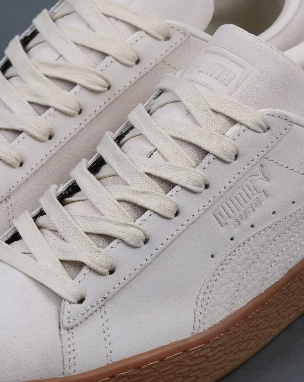 Puma Suede Classic Premium Trainers Off white Gum - Image 4
