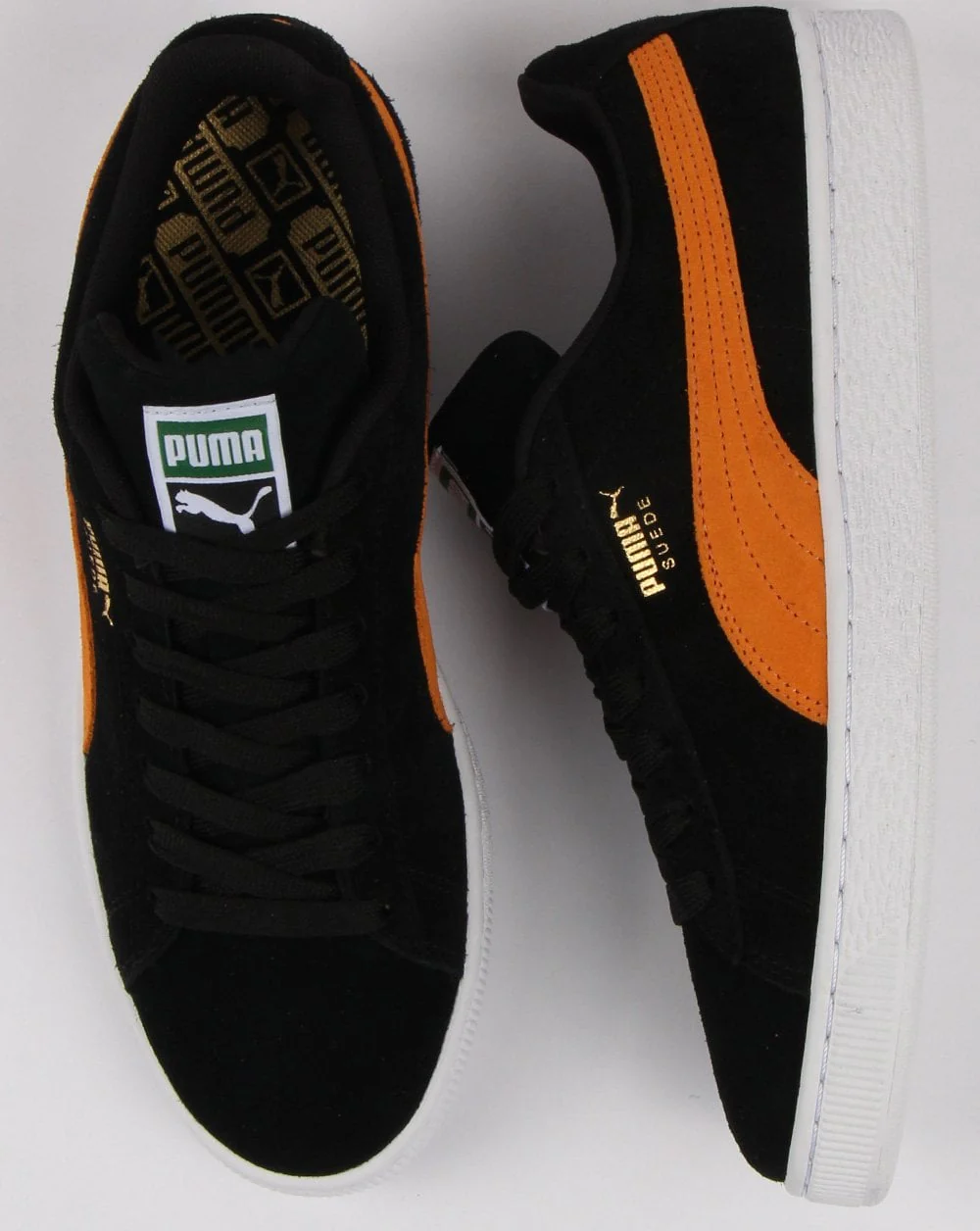 Puma Suede Classic Trainer Black/orange - Image 2