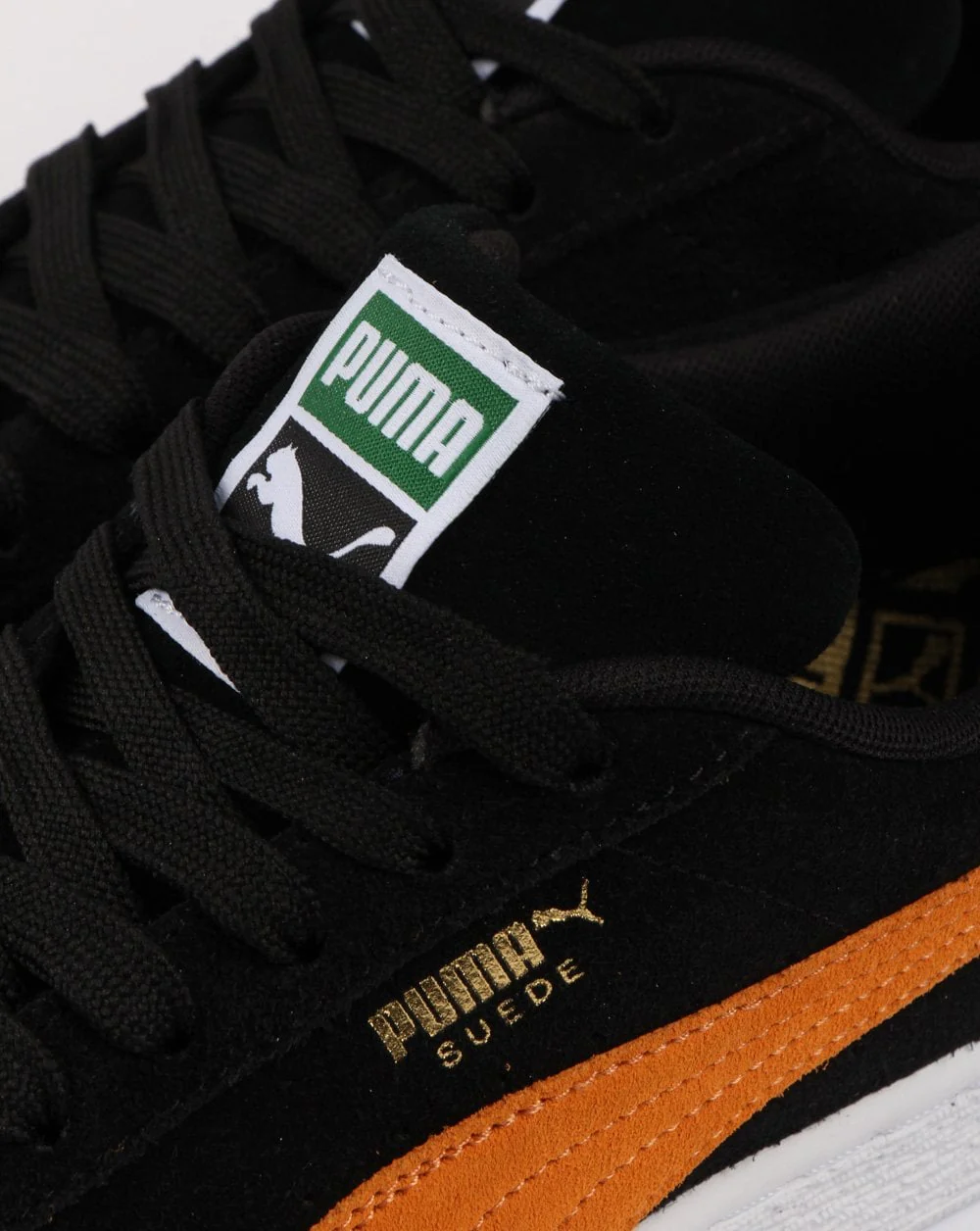 Puma Suede Classic Trainer Black/orange - Image 4