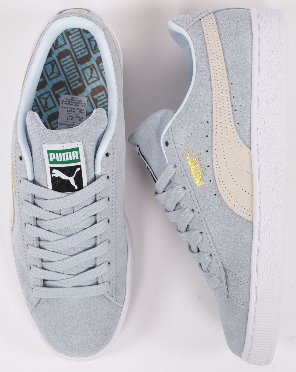 Puma Suede Classic Trainer Icy Blue/White - Image 4