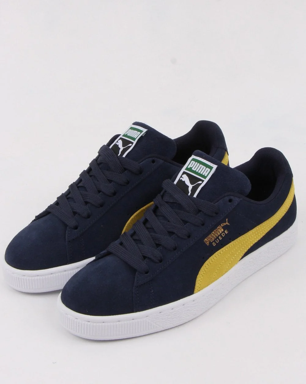 Puma Suede Classic Trainer Navy/Yellow - Image 3