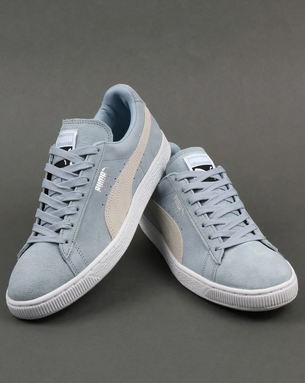 Puma Suede Classic Trainers Sky Blue/White - Image 3