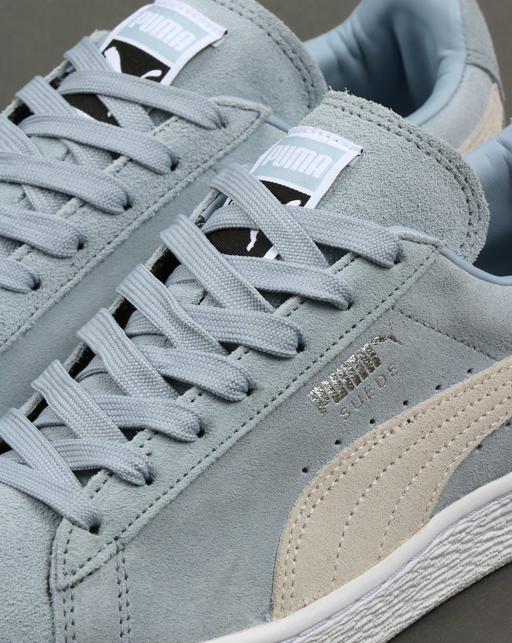 Puma Suede Classic Trainers Sky Blue/White - Image 4