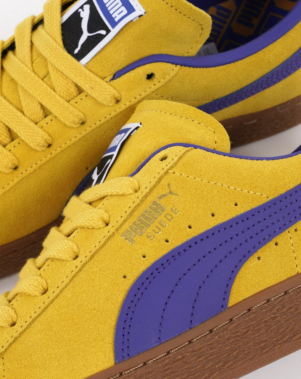 Puma Suede Terrace Trainers Yellow / Blue Gum - Image 3