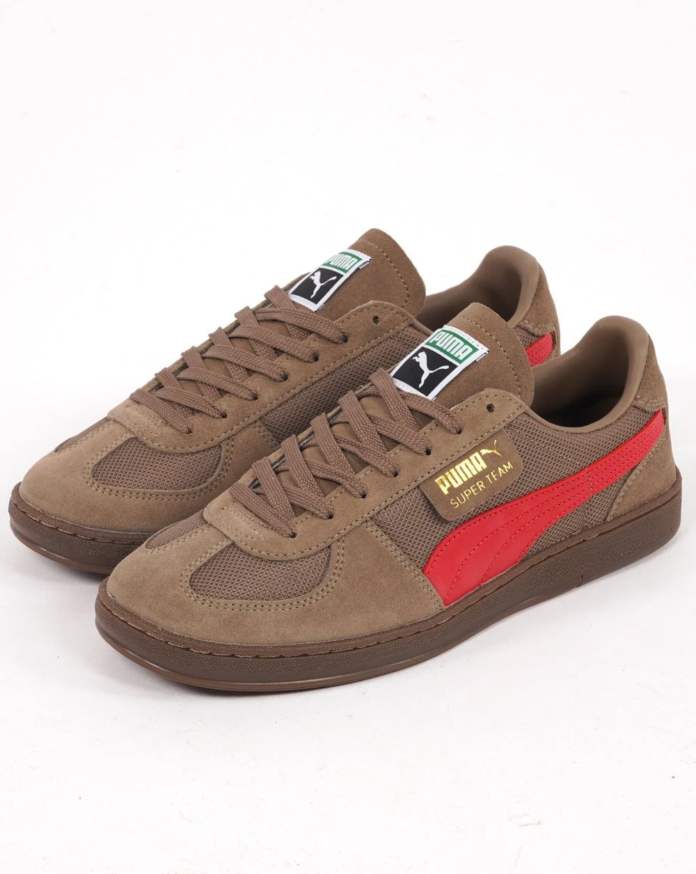Puma Super Team OG Trainer Taupe/Red - Image 2