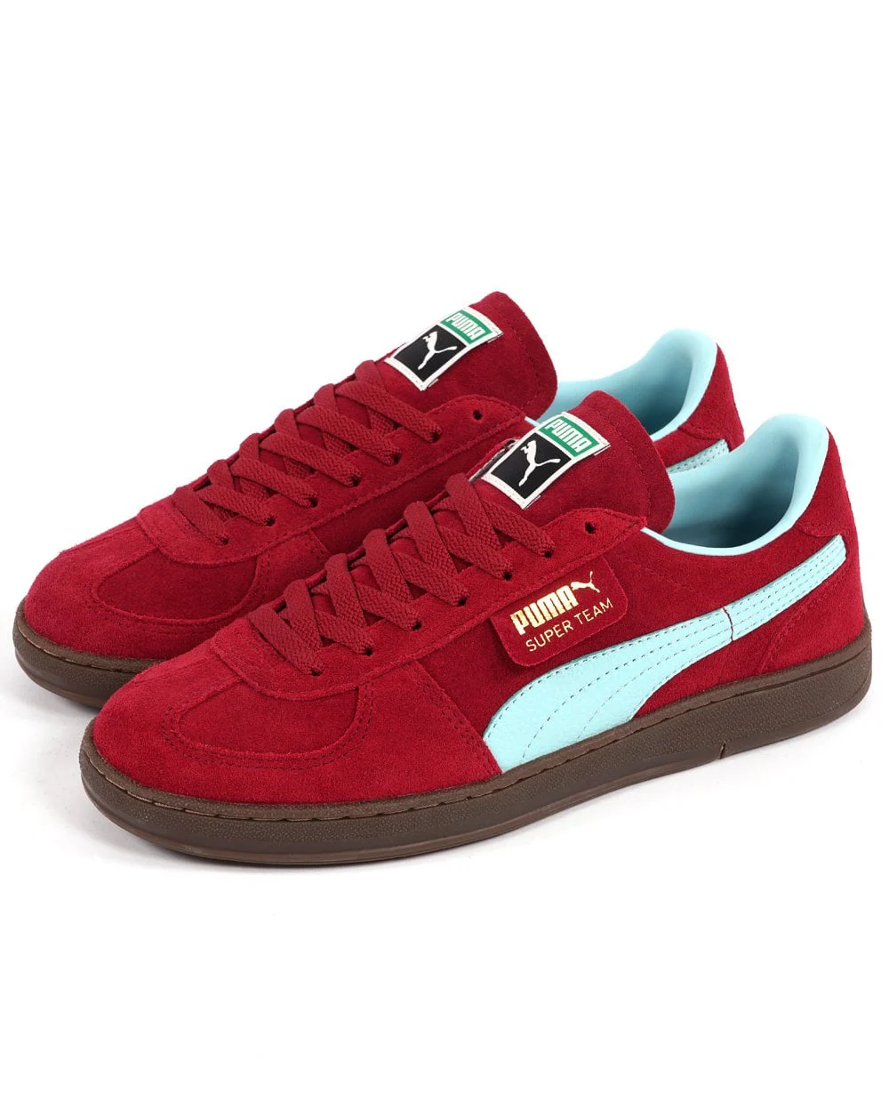 Puma Super Team Suede Trainers Deep Claret / Sky - Image 2