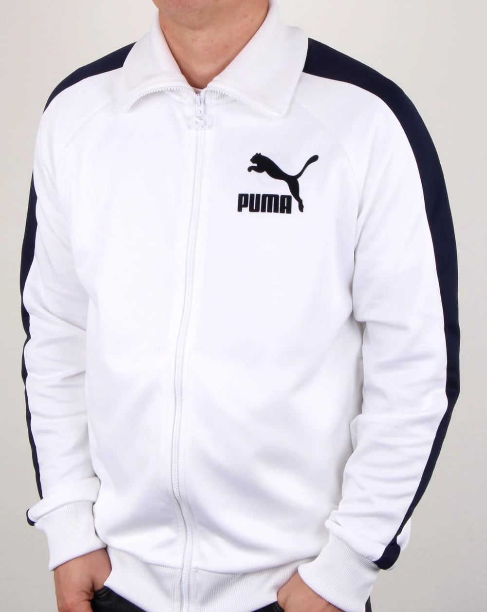 Puma T7 Vintage Track Jacket White/Navy - Image 2