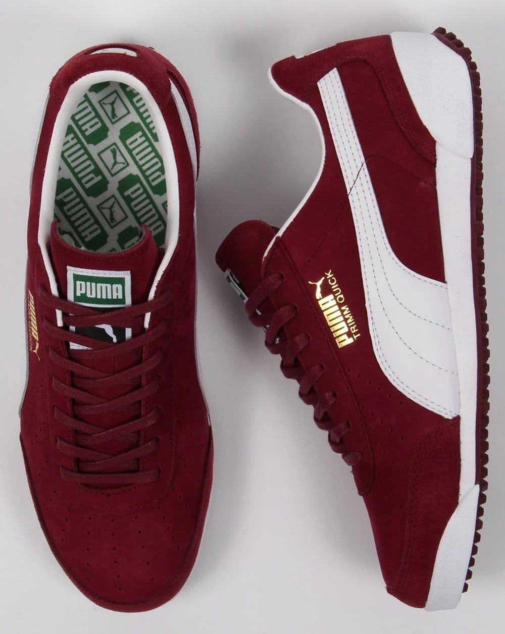 Puma Trimm Quick OG Elite Trainers Burgundy/White - Image 3