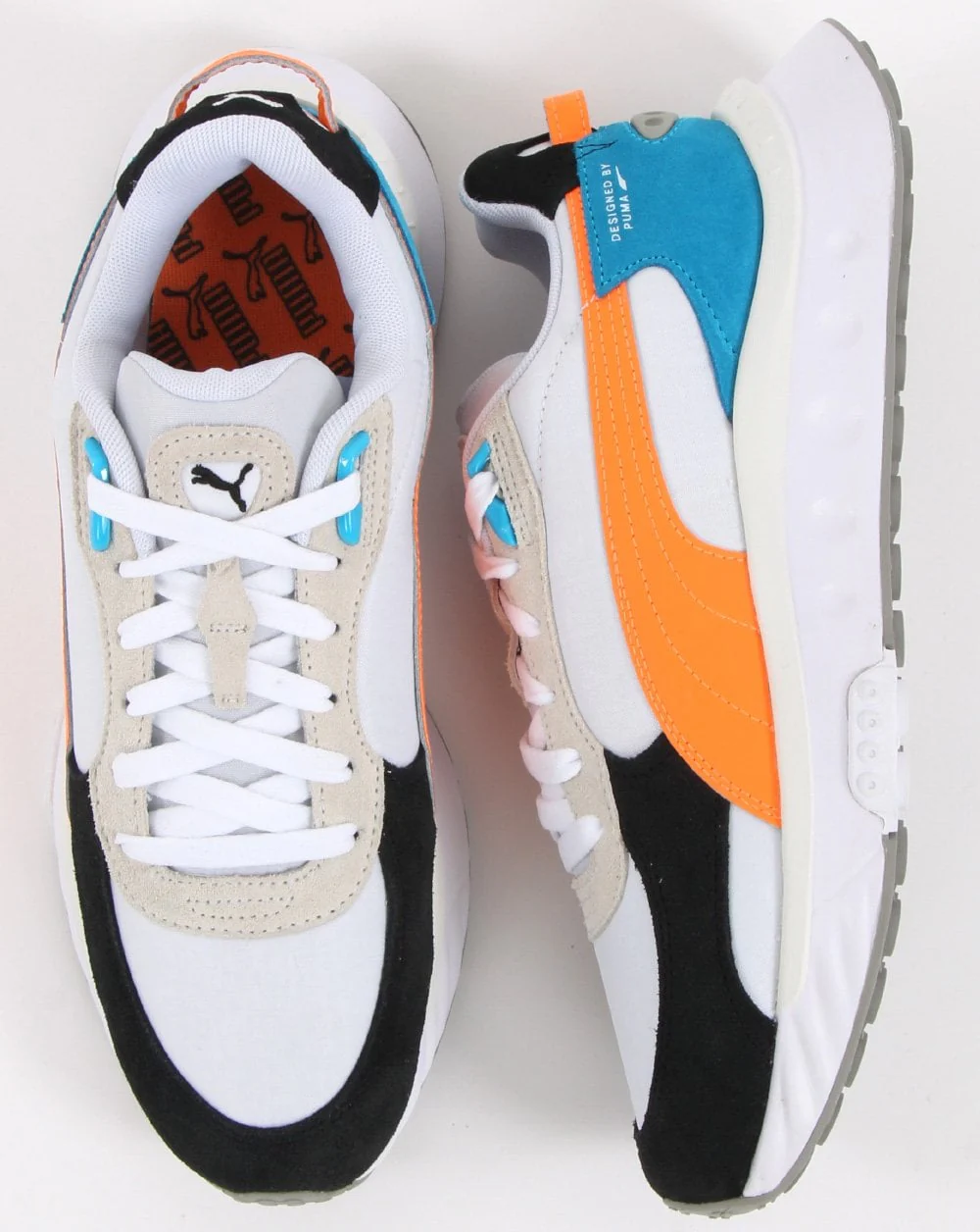 Puma Wild Rider Rollin Trainer White/Orange - Image 2