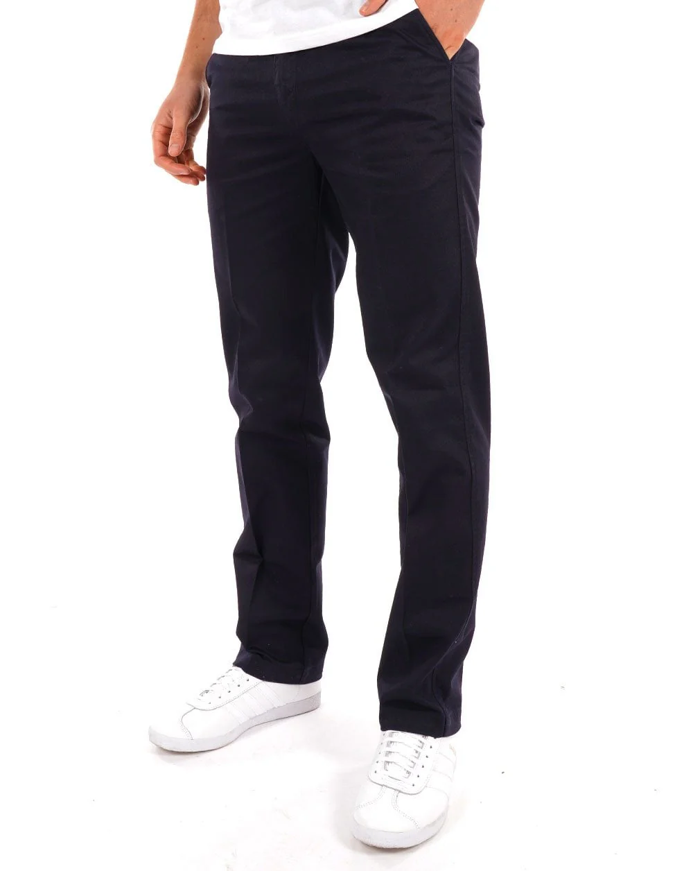 Real Hoxton Stay Pressed Trousers Navy - Image 2