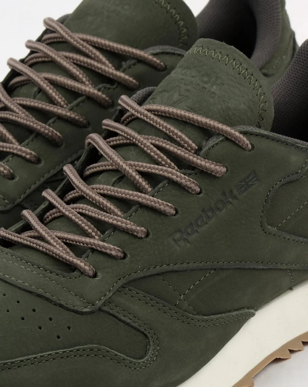 Reebok Classic Leather Ripple Trainers Hunter Green/Grey - Image 4