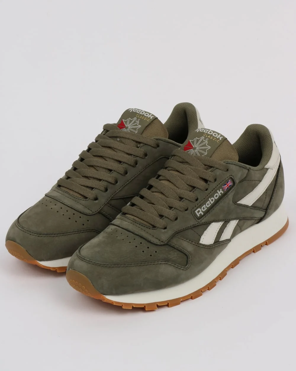 Reebok Classic Leather TL Trainers Washed Olive/Chalk - Image 3